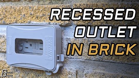 how to recess electrical box in brick|external outlet for brick house.